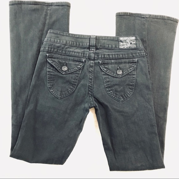 True Religion Denim - True religion black flared leg jeans size 28